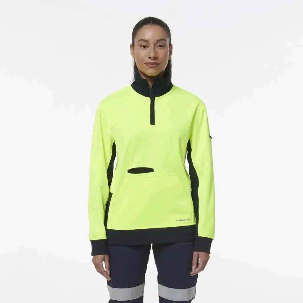 Kinggee Women's Spliced 1/4 Zip Fleece K45008
